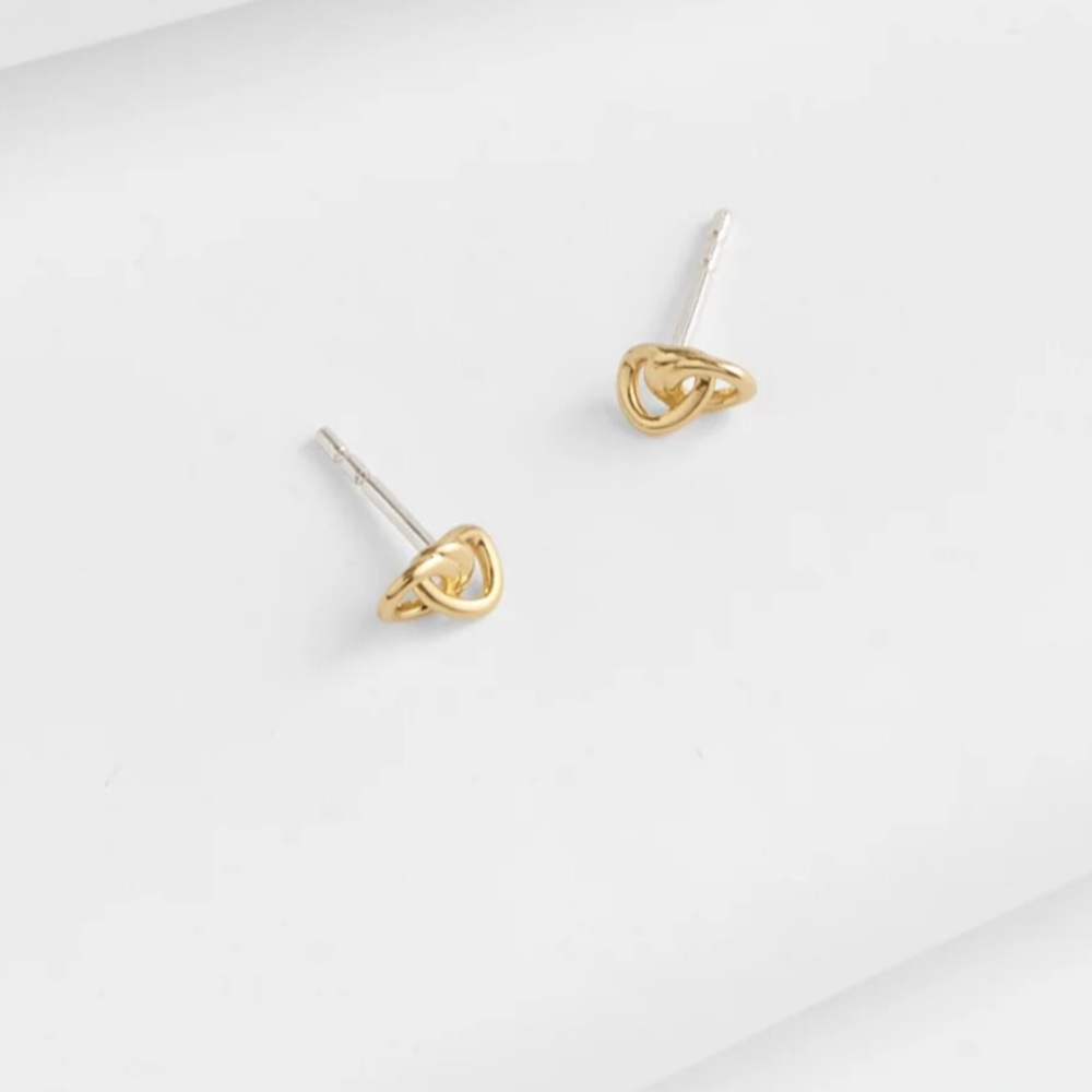 NWT Madewell Demi-Fine Knot Stud Earrings